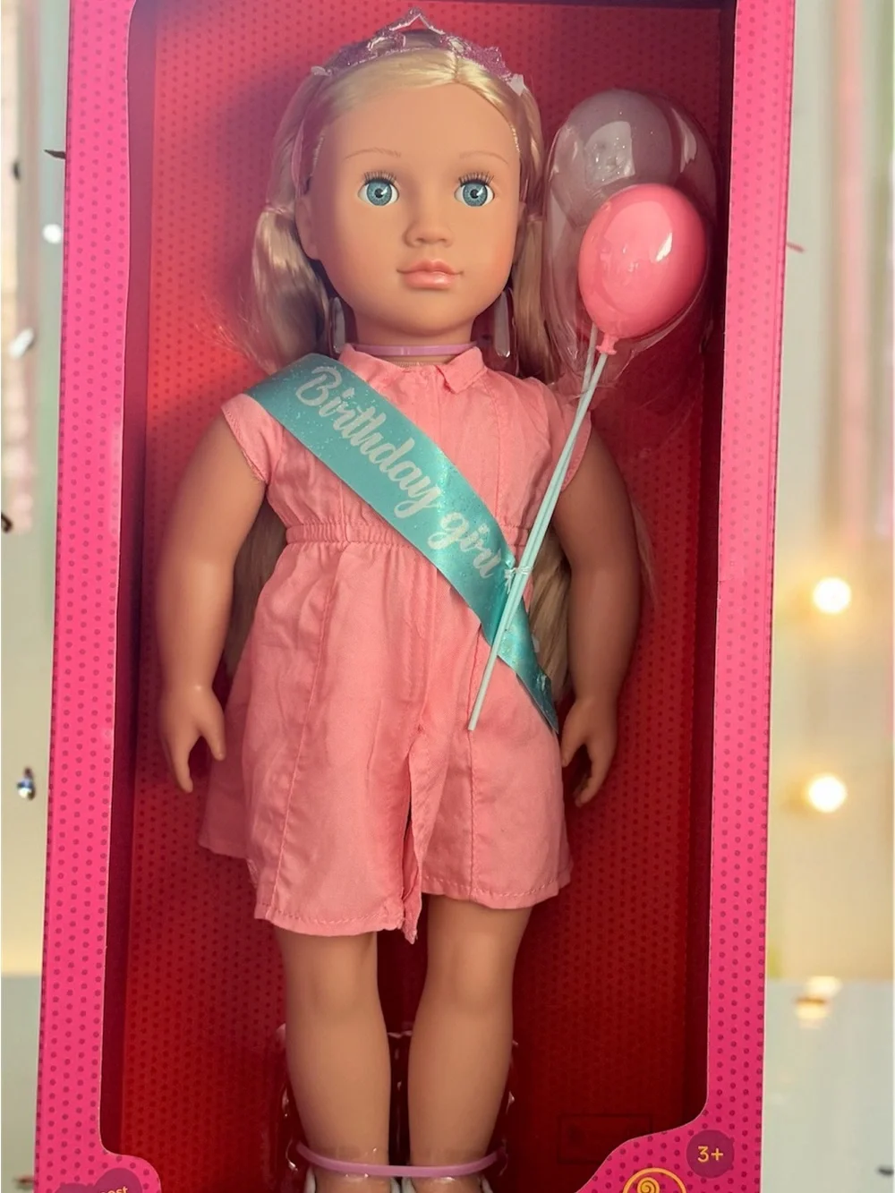 Our Generation 18” Birthday Girl Doll. Blonde hair and blue eyes. New in box